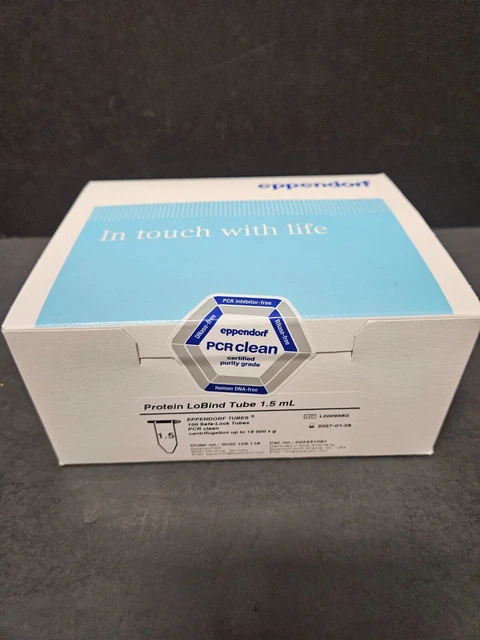 Eppendorf Protein LoBind Tube 1.5 ml with Safe-Lock Cap 2 Boxes of 100 Tubes Ea