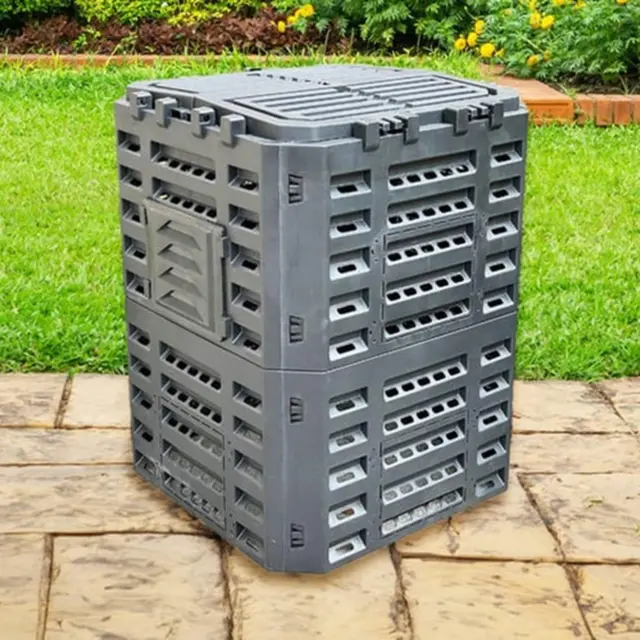Large Plastic Composter Bin 340L Organic Eco Recycling Garden Compost Converter
