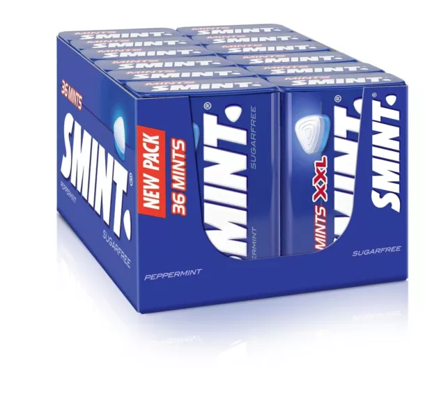 SMINT XXL Peppermint Sugar Free Mints 12 x 36's - BBE 11/25