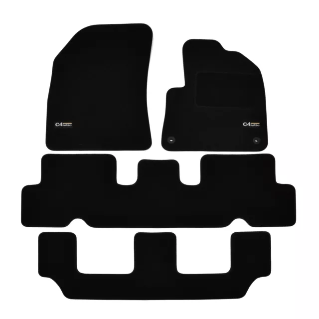 LOGO Fully Tailored black floor car mats for C4 Grand Picasso 2013-up 4 pcs