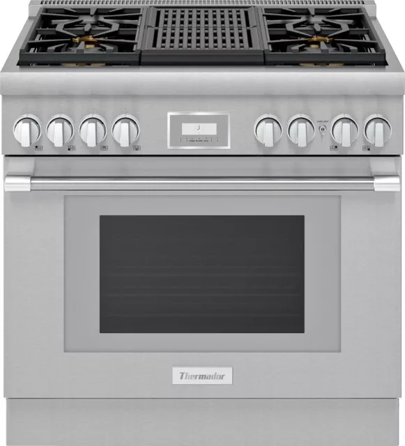 NIB Thermador Pro Harmony 36" Professional Series Gas Smart Range PRG364WLH