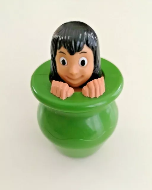 McDonalds Happy Meal Toy 1993 Disney The Jungle Book Mowgli in Green Pot Figure
