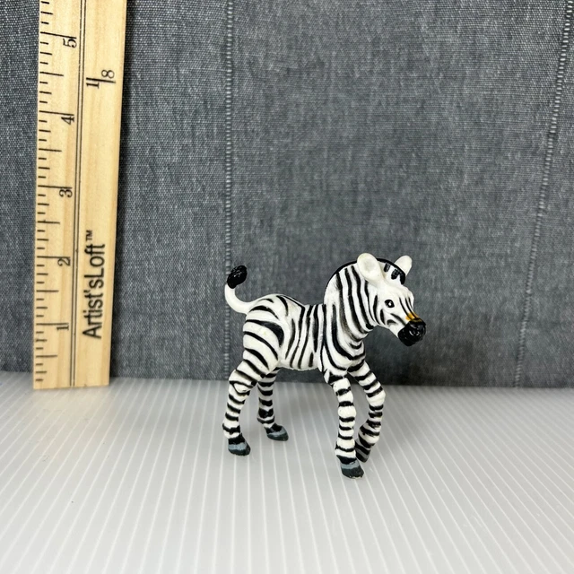 Safari Ltd 1996 Zebra Plastic Animal Figure Figurine Wild Life Nature Vintage