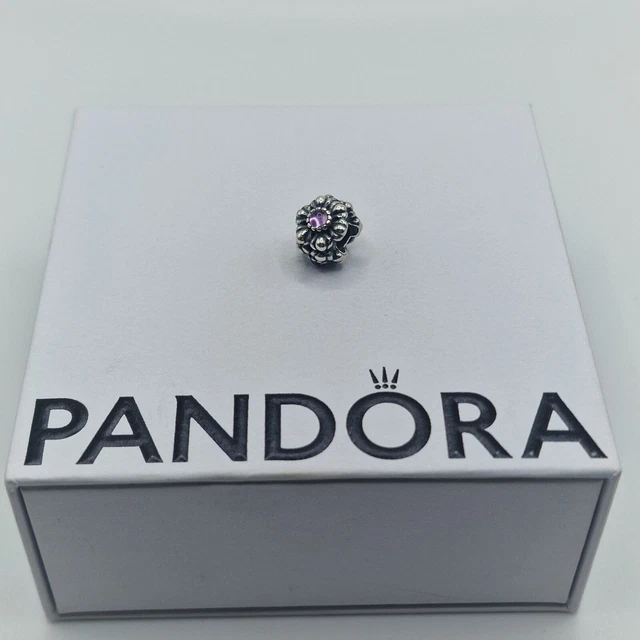 GENUINE PANDORA JULY Birthday Blooms Carnelian Charm ALE 925