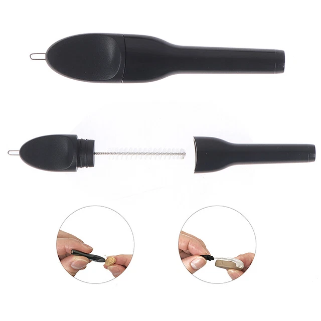 1Pc Hearing Aid Cleaning Brush Maintenance Cleaning Magnet Brush Ear Care Too W1