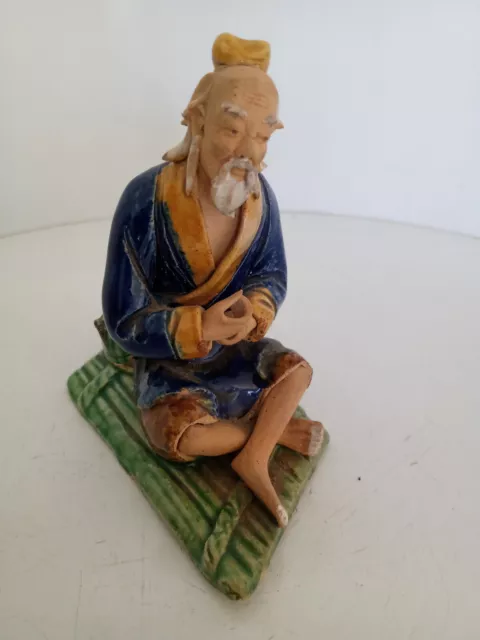 Vintage Chinese Figurine Pottery Shiwan Statue Figure  Mudman