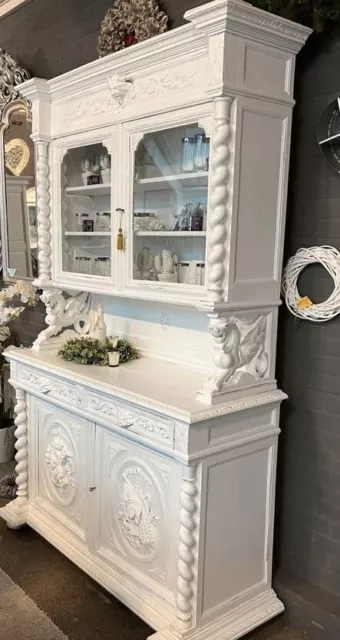 Shabby Chic Bueffetschrank Jagdschrank Französisch Antik aus Gründerzeit