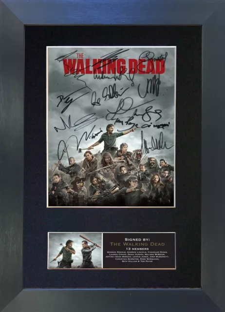 #724 THE WALKING DEAD No2 Signed Mounted Reproduction Autograph Photo Prints A4