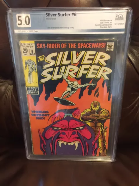 Silver Surfer #6 (Jun 1969) pgx 5.0 1ST APP OF OVERLORD..Worlds Without End!