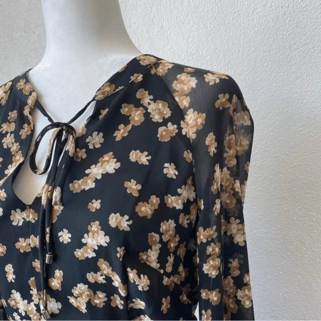 Tommy Hilfiger Floral Midi Dress Chiffon Petite Floral  Size 10 3