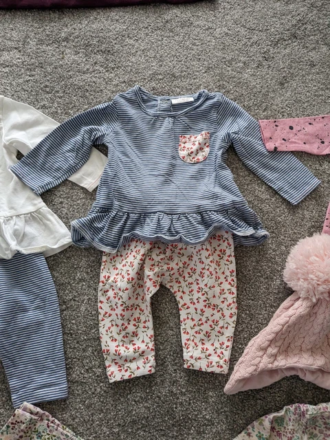 Next Baby Girl Tops Leggings Dress Hat Bundle Size 0-3 Months 4