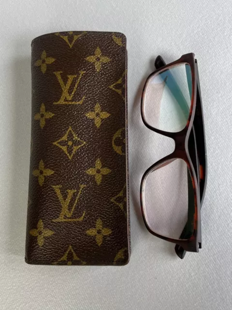 Authentic Louis Vuitton Monogram Vintage eyeglasses sunglasses Soft storage case