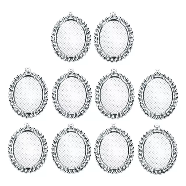 10x 13x18mm ovale Schmuckfassungen Anhänger Rohlinge Einfassung für Harz, Glas