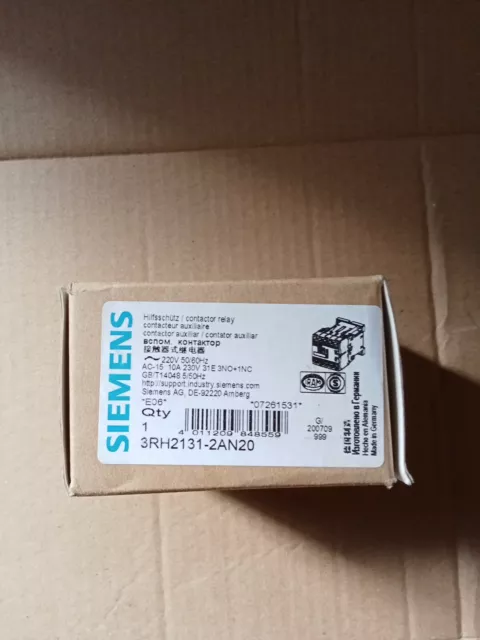 3RH2131-2AN20 Siemens Contacteur AC-15 10A/230V/31E 3NO+1NC