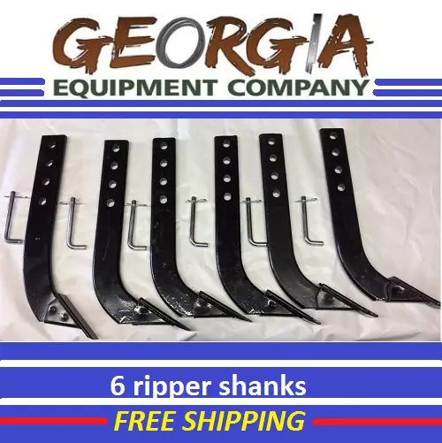 (6) 4 Hole Box Blade Shank Ripper Scafire Replacement 2-1/2" X 3/4"X18" Freeship