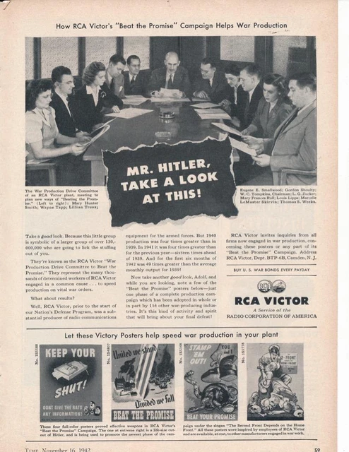 Magazine Ad - 1942 - RCA Victor - World War II