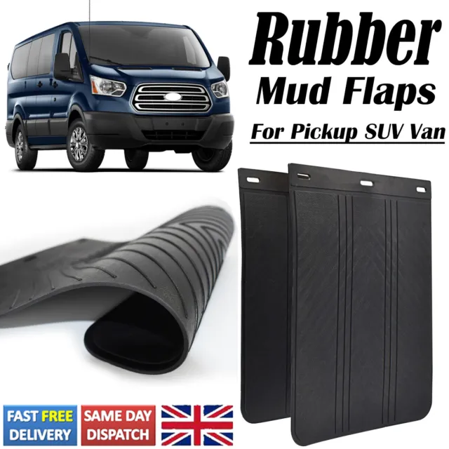 2X Rubber Mud Flaps Splash Guards For Car Truck Van Pickup Universal Mudflaps UK