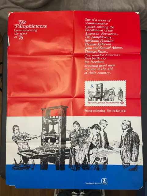 Vintage 1976 US Post Office Poster (30"x40"): The Pamphleteers Spirit of '76