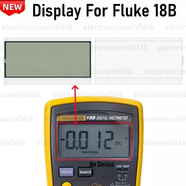 For Fluke 18B MAX CATIII 600V multimetro portatile display LCD parti schermo NUOVO