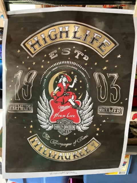 Vintage Miller High Life Poster