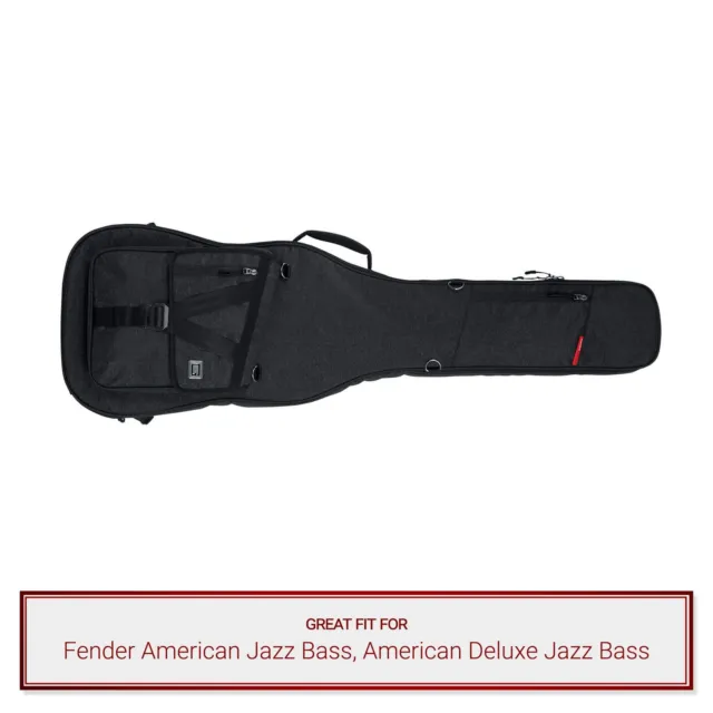 Gator Bass Guitar Case fits Fender American Jazz Bass, American Deluxe Jazz Bass