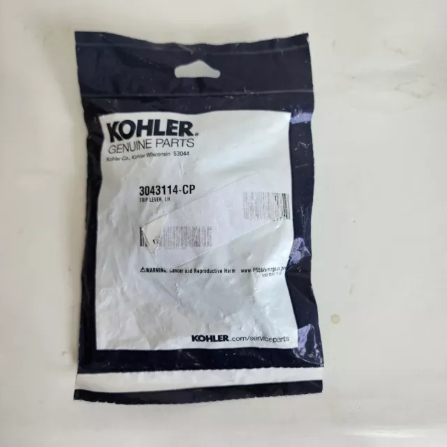 Kohler 3043114-CP Toilet-Replacement-Parts, Chrome Left Hand Trip Lever Kit