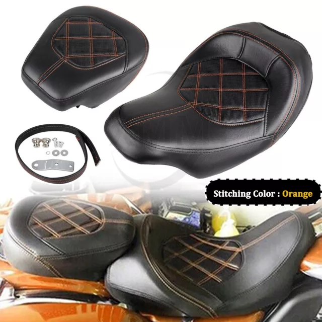 Front Driver Rear Passenger Pillion Seat For Harley Electra Glide FLHTC FLHTK