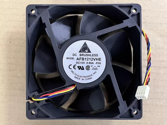 Original Delta AFB1212VHE 12V 0.90A 12CM 12038 Gale volume double ball fan