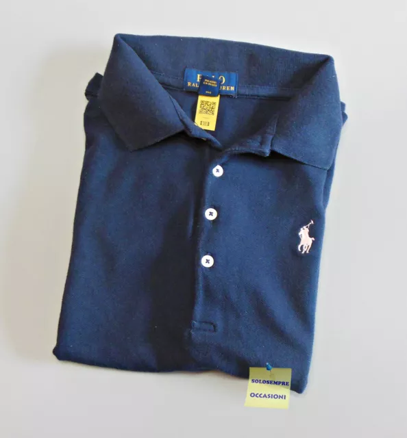 T-shirt maglietta estiva Polo Ralph Lauren Bambino Bambina Blu Scuro 8-10 anni