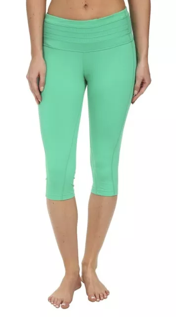 PRANA 241411 WOMENS Olympia Activewear Leggings Capri Cool Green Size Large  $74.59 - PicClick AU