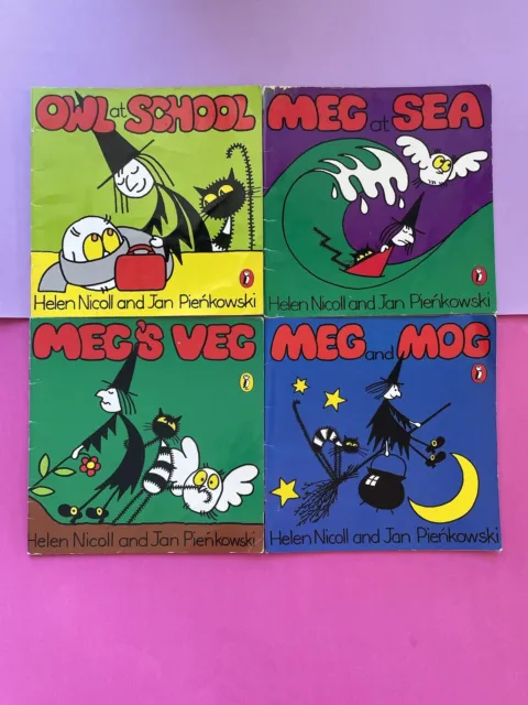 Meg and Mog 4 Book Bundle by Jan Pienkowski And Helen Nicoll