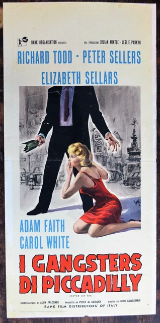 Affiche Original les Gangsters De Picadilly 60 Never Let Go Peter Sellers
