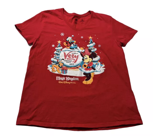 Disney Parks Mickeys Very Merry Christmas Party 2015 T-shirt Adult Unisex Large