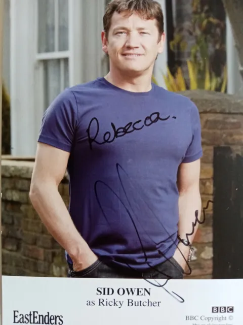 Eastenders, Ricky Butcher, Sid Owen, Hand Signed Photo Card, Excellent Cond.
