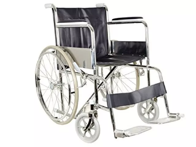 GIMA 27709 Sedia a rotelle pieghevole standard per anziani