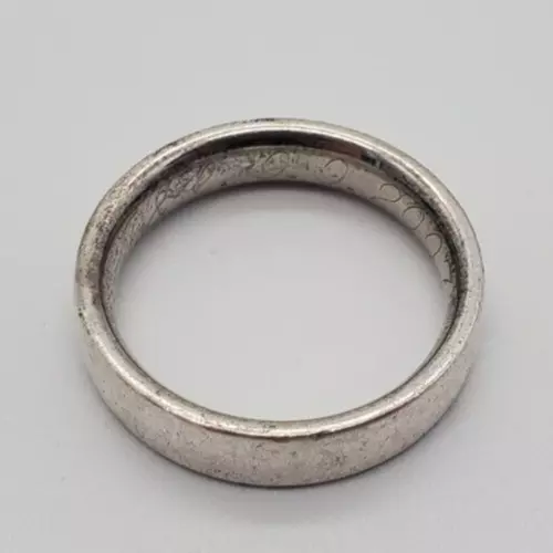 Ehering 66 Sterling Silber 925 rund 21mm kreis 8,1g mit Gravur Datum 9.9.2007