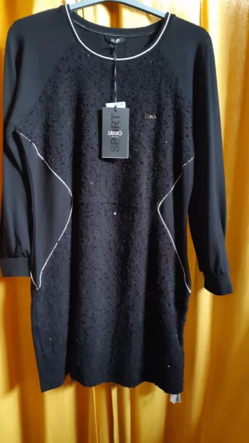 Robe Sport Chic Liu Jo Taille XL Noire et Sequins Neuve avec étiquette