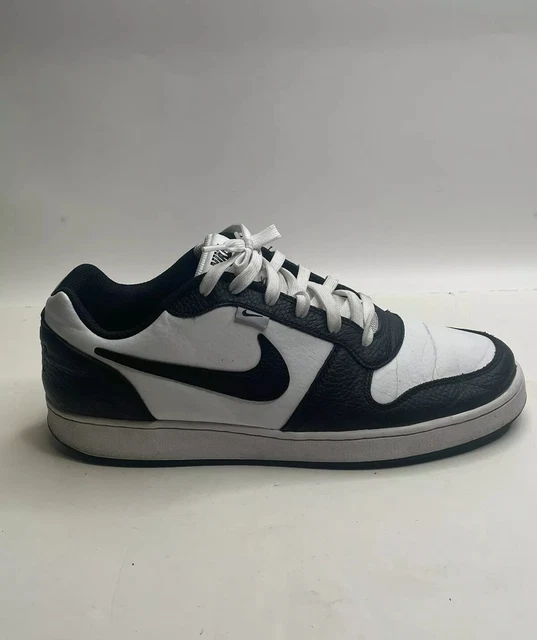 nike ebernon low black white