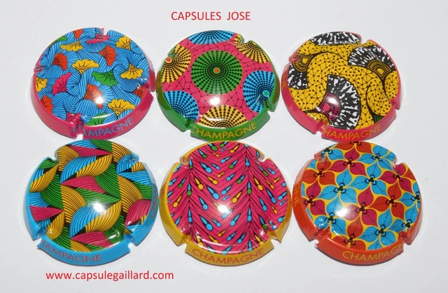 Série de 6 capsules de champagne GENERIQUE (Collection Wax)