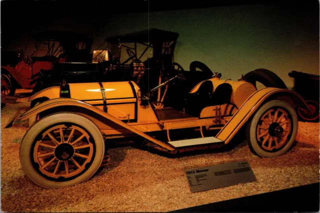 VTG Chrome Postcard National Automobile Museum " 1913 Mercer" Series J Racer