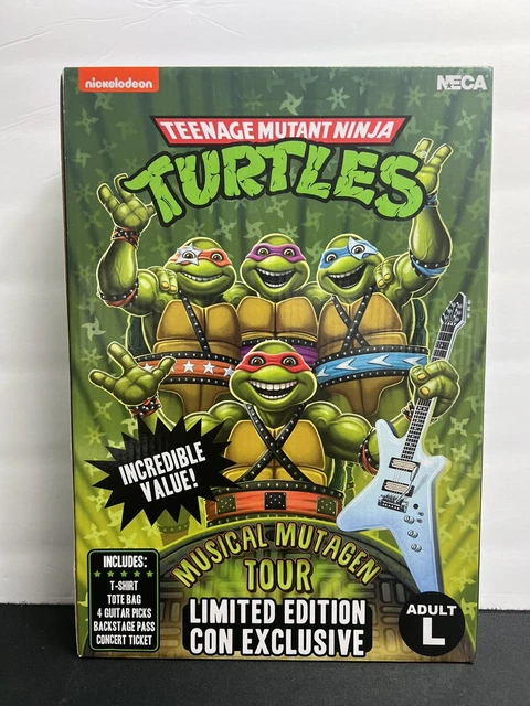 NECA Teenage Mutant Ninja Turtles 2020 Musical Mutagen Tour Con Exclusive L