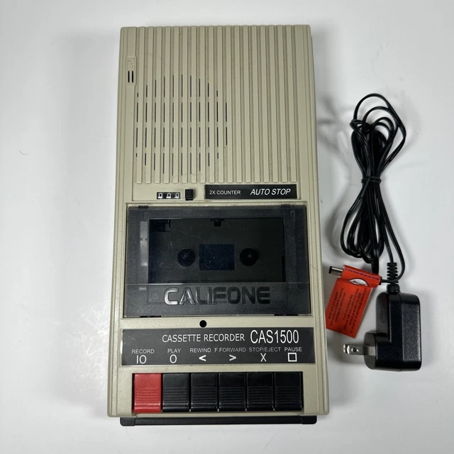 VINTAGE CALIFONE CASSETTE Tape Player & Recorder CAS1500 W/ Cord Tested