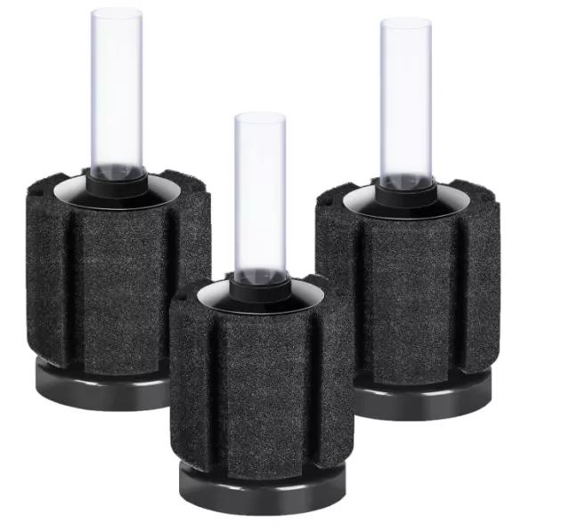 3 Pack Aquarium Bio Sponge Filter Breeding Fry Betta Shrimp Nano Fish Tank