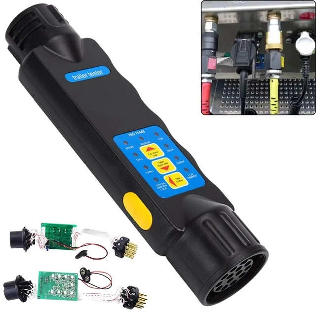 13 PIN TOWING Trailer Towing Caravan Light Wiring Circuit Tester Plug