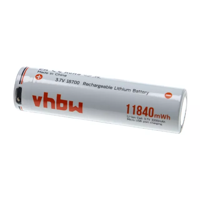 Batterie (18700) Li-Ion 3200mAh universel + Micro USB