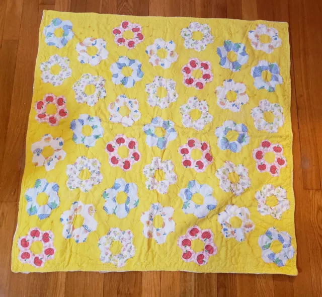 Handmade Vintage Baby Quilt- Pre-Owned Great condition