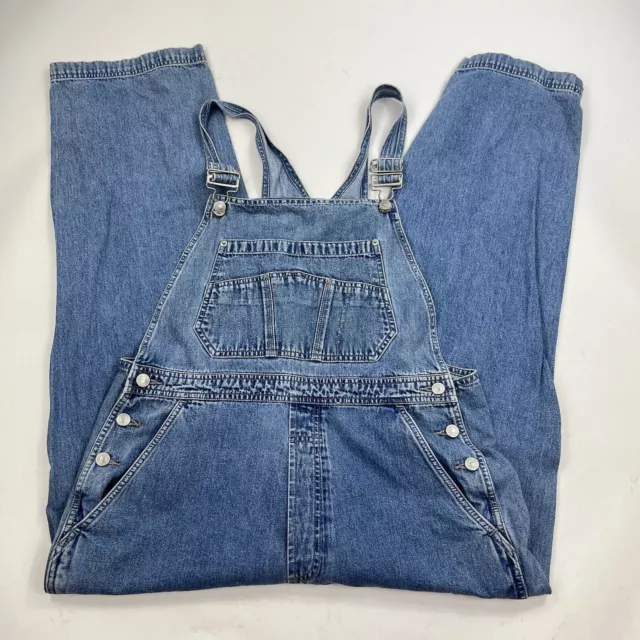 Vintage Gap Denim Overalls Womens Size Large Blue Bibs Workwear 90s Y2K