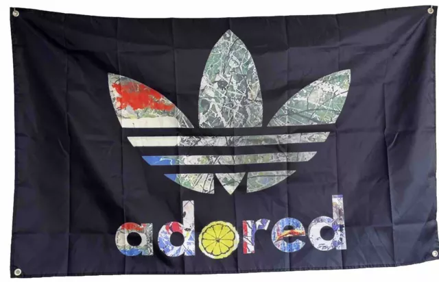 The Stone Roses Adidas Adored Music Flag Black Version 5X3 Foot Free 48Hr Ukpost