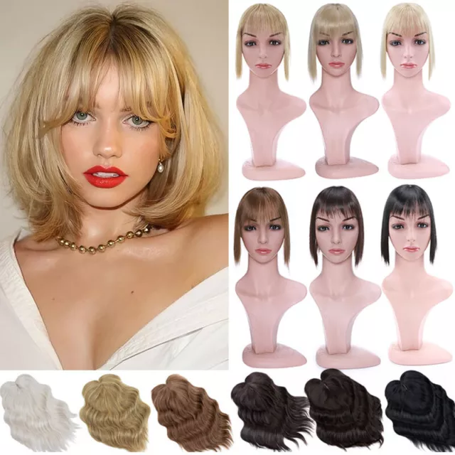 Women Toppers Hair Extension Clip In Full Head One Piece Toupee Natural AS Human