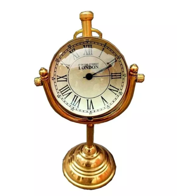 Bond Street Antique clock for table, Vintage Clock, Nautical table clock